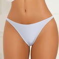 thumbnail image 2 of GEWSEY Sport Thong Panties Women Low Rise Sexy No Show Bonded Breathable Underwear (White, XL), 2 of 4