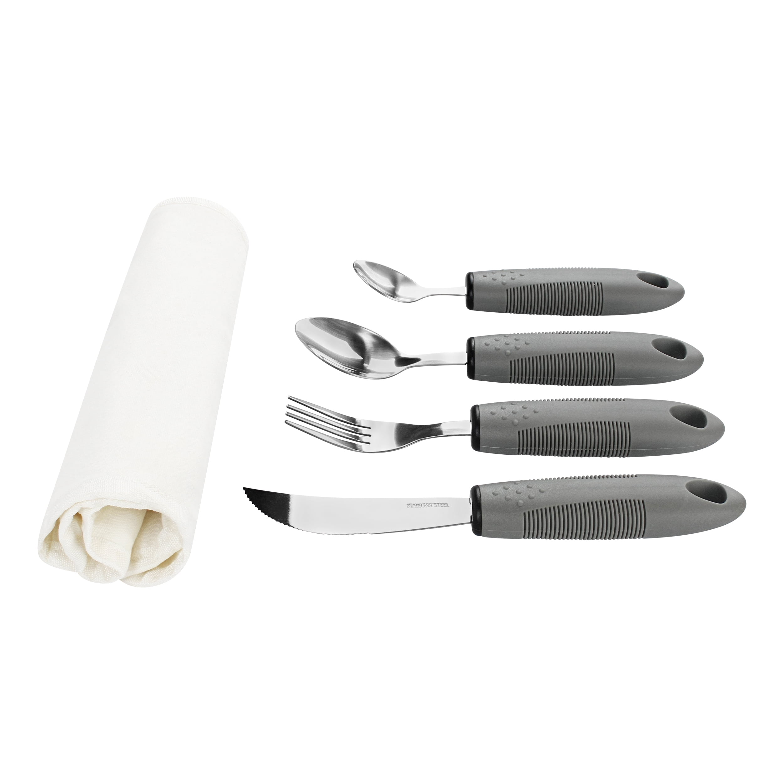 PKPKAUT Weighted Parkinsons Utensils for Hand Tremors, Weighted Silverware  for Parkinsons Patients Arthritic Hands, Built Up Utensils for Adults