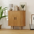 thumbnail image 6 of 31.5" Fluted Sideboard Buffet Cabinet,Storage with Sliding Doors & Adjustable Shelf, Modern Accent Console Table Coffee Bar for Living Room, Kitchen, Dining Room, Entryway, 6 of 8