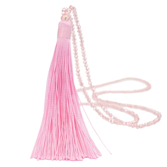 Necklace For Women Vintage Long Tassel Drop Sweater Chain Boho Glass Crystal Bead Necklace Women Necklace Men's and Women's Flat Necklace Silk Flat high Polish Chain Necklace Exquisite Collar