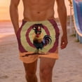 thumbnail image 6 of oelaio Funny Swim Trunks Men's Rooster Print Board Shorts Elastic Waist Drawstring Quick Dry Beach Shorts Multicolor M, 6 of 8