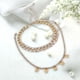 thumbnail image 3 of Collares de doble capa Yinane Cadena Gargantilla ajustable Plata, 3 of 4