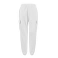 thumbnail image 2 of JUSLIO Womens Pants High Waist Joggers with Pockets Solid Sweatpants Comfortable Outdoor Workout Business Casual Sweatpants White XL, 2 of 9
