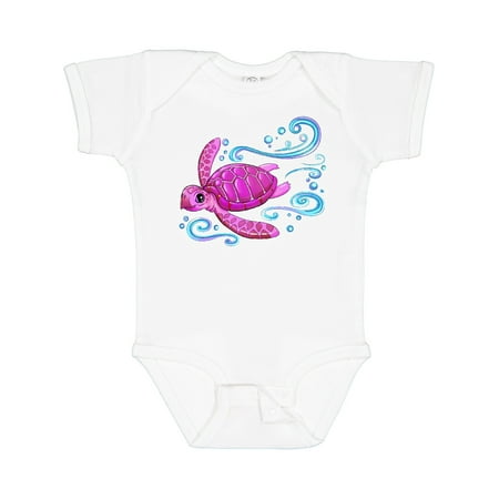 

Inktastic Cute Pink Sea Turtle Gift Baby Boy or Baby Girl Bodysuit