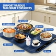 thumbnail image 3 of ACMETOP Food Warming Mat, Portable Silicone Electric Warming Tray, Versatile Full Surface 10s Heating Food Warmer with 7 Level Temperature & Timer for home dinner, Parties, Buffets andTravel (Blue), 3 of 8