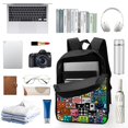 thumbnail image 3 of Geometry Dash Cube Backpack Casual Daypack School Bag Bookbag Satchel Rucksack Shoulder Adult, 3 of 5