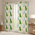 thumbnail image 2 of Castle Fairy Green Tree Blackout Curtains Set of 2 (52x84 Each),Vintage Window Curtains, 2 of 6