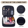 thumbnail image 4 of Estuche de maquillaje portátil de doble capa TANPADUAJI, negro, 4 of 7