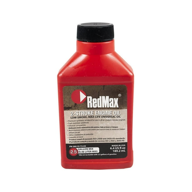 Redmax Oil2cy6 4 6 4oz Bottle Of Red Max Synthetic 2 Stroke Oil W Fuel Walmart Com Walmart Com