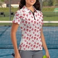 thumbnail image 3 of Whosucclay Collared Tennis Shirts for Hiking Outdoor Golf, Polyester Moisture Wicking Breathable Polo Shirts, Heart Candy Kisses Size Large, 3 of 10