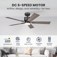 thumbnail image 6 of Noble Bronze 52 Inch 5 Blade Indoor Ceiling Fan, Ideal for Bedrooms and Living Rooms, Quiet DC Motor, LED Light with Remote, Eleve Comfort, 6 of 11