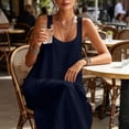 thumbnail image 6 of zbxnLI Summer Sleeveless Dress for Women Casual Maxi Tank Dresses with Pockets Casual Vacation Tanks Sundress, 6 of 7