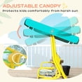 thumbnail image 4 of Qaba Kids 2-Seater Porch Swing with Seat Belts, Adjustable Canopy, Green, 4 of 10