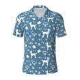 thumbnail image 2 of Daiia Poodle Dog Pattern Men’s Polo Shirts,Solid Deck Shirt,Classic Fit, Breathable Cotton Polo for Casual and Sport Wear-Medium, 2 of 7