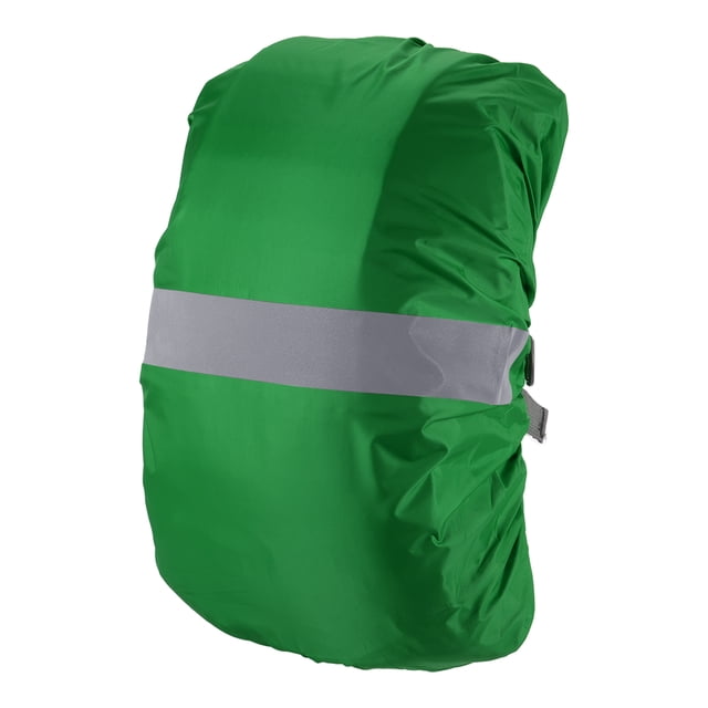 Unique Bargains 55-65L Waterproof Backpack Rain Cover with Reflective Strap L Green