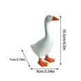 thumbnail image 3 of Resin Goose Figurine, Key Ring Holder, 8 in, White Orange Trim, 1 Pc, Bedroom decorations, Bag Charm, Silly Goose Birthday decorations, 3 of 6