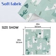 thumbnail image 5 of 20"x20" Satin Dinner Napkin Cute Cartoon Llama Pattern Table Napkins for Wedding Birthday Restaurant Party Tableware Decoration 4 Pack, 5 of 6