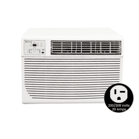 Bevoi BEV12WiNMIDHF 12,000 BTU Window Air Conditioner with Supplemental Heat 230V 20A in White