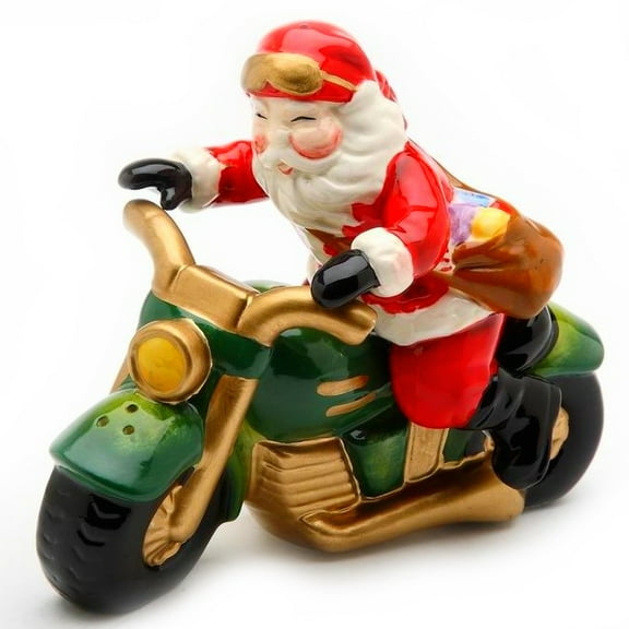 Santa & Motorcycle  Salt & Pepper Shaker