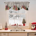 thumbnail image 2 of Merry Christmas Tree Tie Up Valances Curtain, Graffiti Winter Snowflake Xmas Gray Adjustable Rod Pocket Short Window Treatment Tie Up Curtains Valances for Kitchen Living Room Bathroom 60x18 Inches, 2 of 9