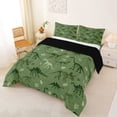 thumbnail image 2 of Erosebridal Kids Boys Dinosaur Full Size Comforter Sets, Green Dino Animal Bedding Sets, Black Reversible, 1 Comforter and 2 Pillowcases, 2 of 6