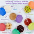 thumbnail image 2 of BZUEPRS 6 Pack Salad Dressing Container to Go - 2.7oz Leak-Proof Small Food Storage Containers with Lids, Reusable Condiment Sauce Cups for Lunch Box, BPA-Free (Multicolor), 2 of 8