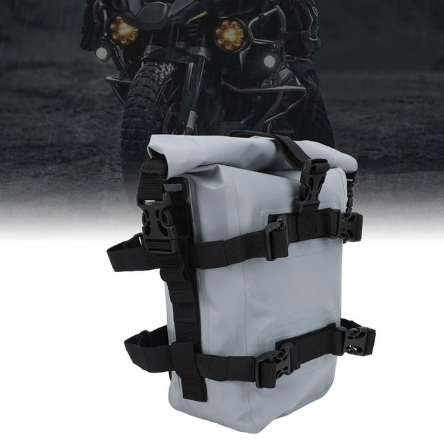 Motorcycle Side Crash Bar Bag, Anti Slip PVC Large Capacity Side Frame Crash Bar Bag Riding Bag Riding Tools Accessories for Dirt Bike Street Bike