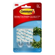 Command Clear Medium Hooks, 2 Hooks, 4 Strips Per Pack