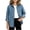Blue, variant on StSilkitty Kids Denim Shirt Jacket Long Sleeve Collared Button down Shacket with Pocket Fall Lightweight Fashion Coats Size 5-15