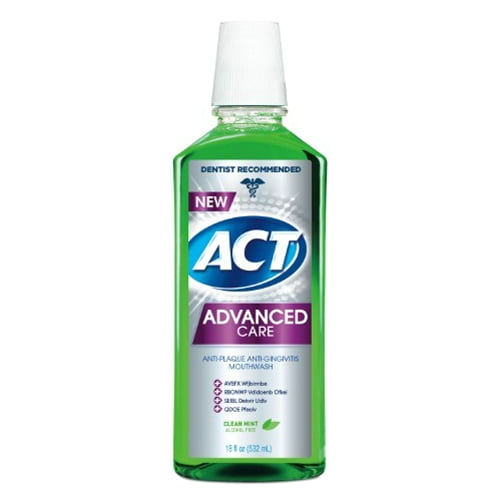 Act Advanced Care Plaque Guard AntiGingivitis Mouthwash, Clean Mint
