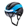 thumbnail image 1 of Casco de bicicleta con casco de bicicleta ligero, cómodo casco deportivo para adultos para escalar, en bicicleta, desplazarse, patinar al aire Azul negro, 1 of 8