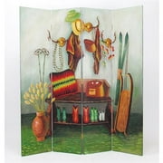 Wayborn Hand Painted The Cowboy Room Divider