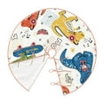 thumbnail image 3 of Bingfone Christmas Tree Skirt Mat Christmas Decoration Interior 36"-Dinosaur Listening To Music, 3 of 8