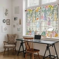 thumbnail image 5 of Easter Kitchen Curtains 54 Inch Length, Spring Rabbit Eggs Eucalyptus Leaves Floral Wood Tiers Curtains for Bathroom Bedroom Cafe, Light Filtering Small Window Treatment Drapes 2 Panels 42"Wx54"L, 5 of 8
