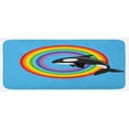 thumbnail image 1 of Whale Kitchen Mat, Modern Design a Killer Mammal Jumping into Circle Made from Rainbow Print, Plush Decorative Kitchen Mat with Non Slip Backing, 47" X 19", Multicolor, by Ambesonne, 1 of 1