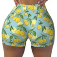 thumbnail image 2 of Lsque Lemon (3) Pattern High Waisted Biker Shorts for Women-Tummy Control Fitness Athletic Workout Running Yoga Gym Shorts,Moisture-Wicking-Medium, 2 of 9