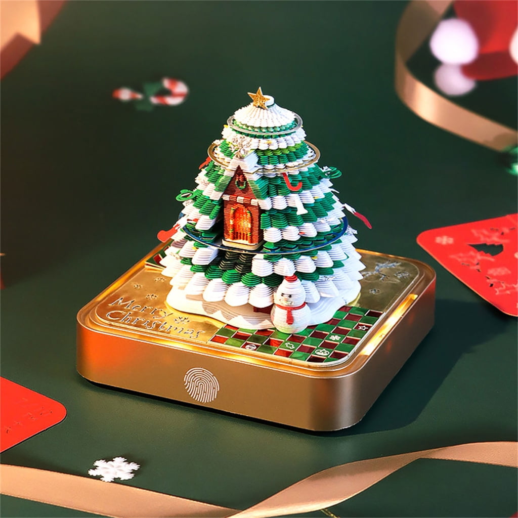 Festival Tree House Design 2026 Desk Calendar With Removable Notepad led Display