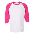 thumbnail image 1 of Camiseta Gildan adulto pesado algodón 5,3 oz Manga 3/4 Raglan 3XL Blanco Heliconia 5700, 1 of 1