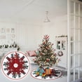 thumbnail image 5 of 90cm/35" Plush Christmas Tree Skirt With Christmas Pattern Print Christmas Decoration For Decorating The Bottom Of The Christmas Tree Christmas Gift Cushion Holiday Decorations, 5 of 5