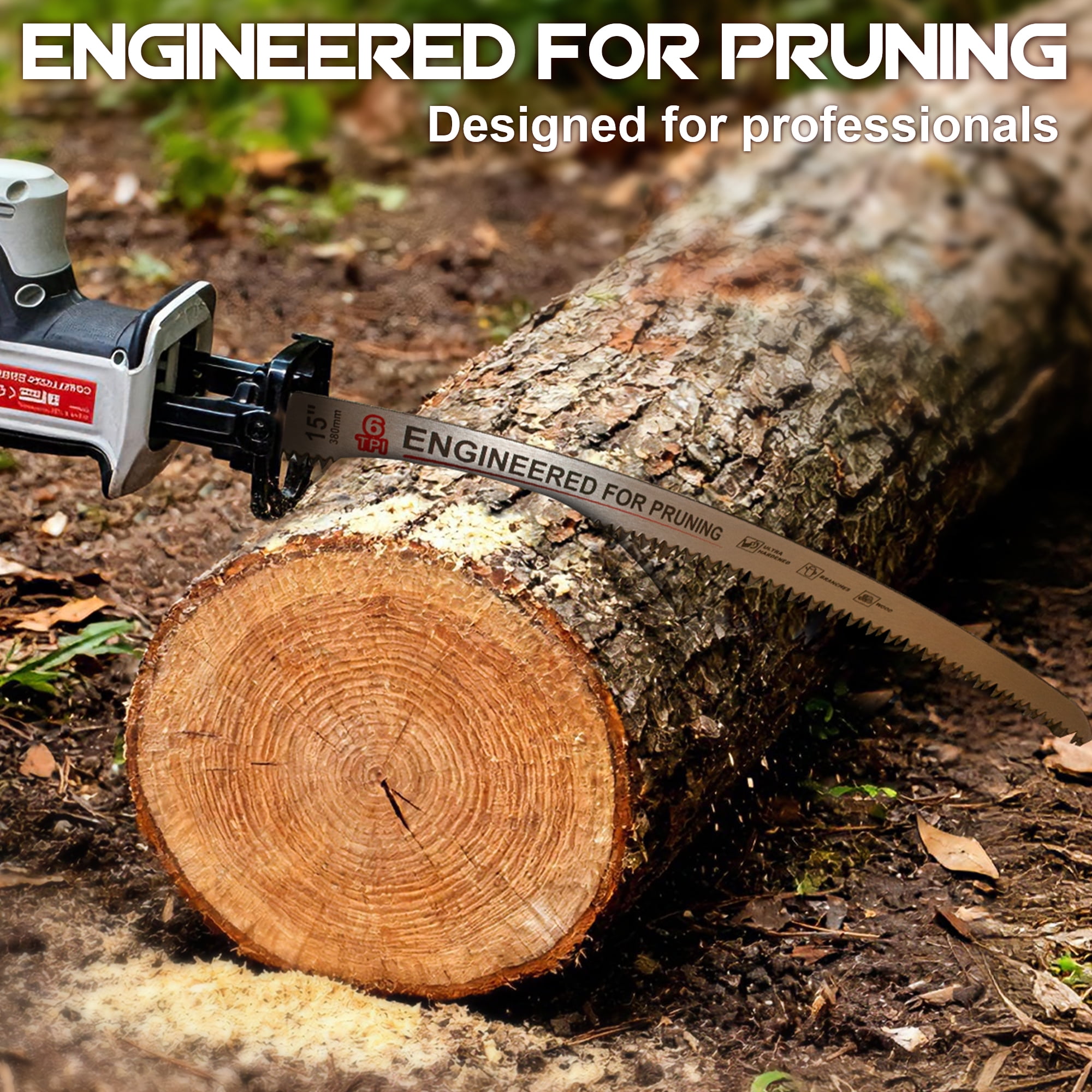 15“ Reciprocating Saw Blades,  Arc Edge Wood Pruning Saw Blades, 6TPI for Tree Trimming, Wood Cutting, 3PCS