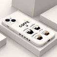 thumbnail image 2 of Funda de silicona con gato para iPhone, carcasa bonita de café para iPhone 16, 15, 14, 13, 12, 11, X, XR, XS Plus, Pro Max, Mini, 2 of 5