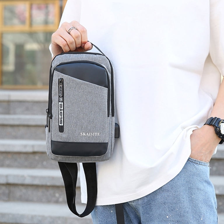 Vadktai Sling Backpack, Nylon Water Resistant Shoulder Chest  display picture 1