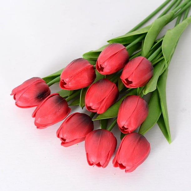 Mini tulipán de PU, flor artificial para decoración de bodas, fiestas y hogares