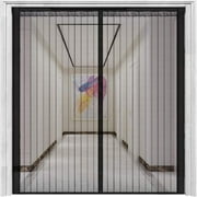 Daradara Magnetic Screen Door, Heavy Duty Door Screen Magnetic Closure,Fits Doors up to 39 x 82inches, Dogs Pets Friendly Door Screen, Black