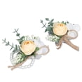 thumbnail image 3 of Ramillete, Flor De Muñeca Flor De Seda Fácil De Usar Reutilizable Para Fiestas De Baile Para Bodas Cergrey White Corsage, 3 of 8