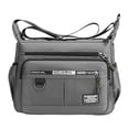 thumbnail image 1 of Bolso de mensajero para hombre, bolso de hombro informal, portátil, ligero, impermeable, Gris, 1 of 9