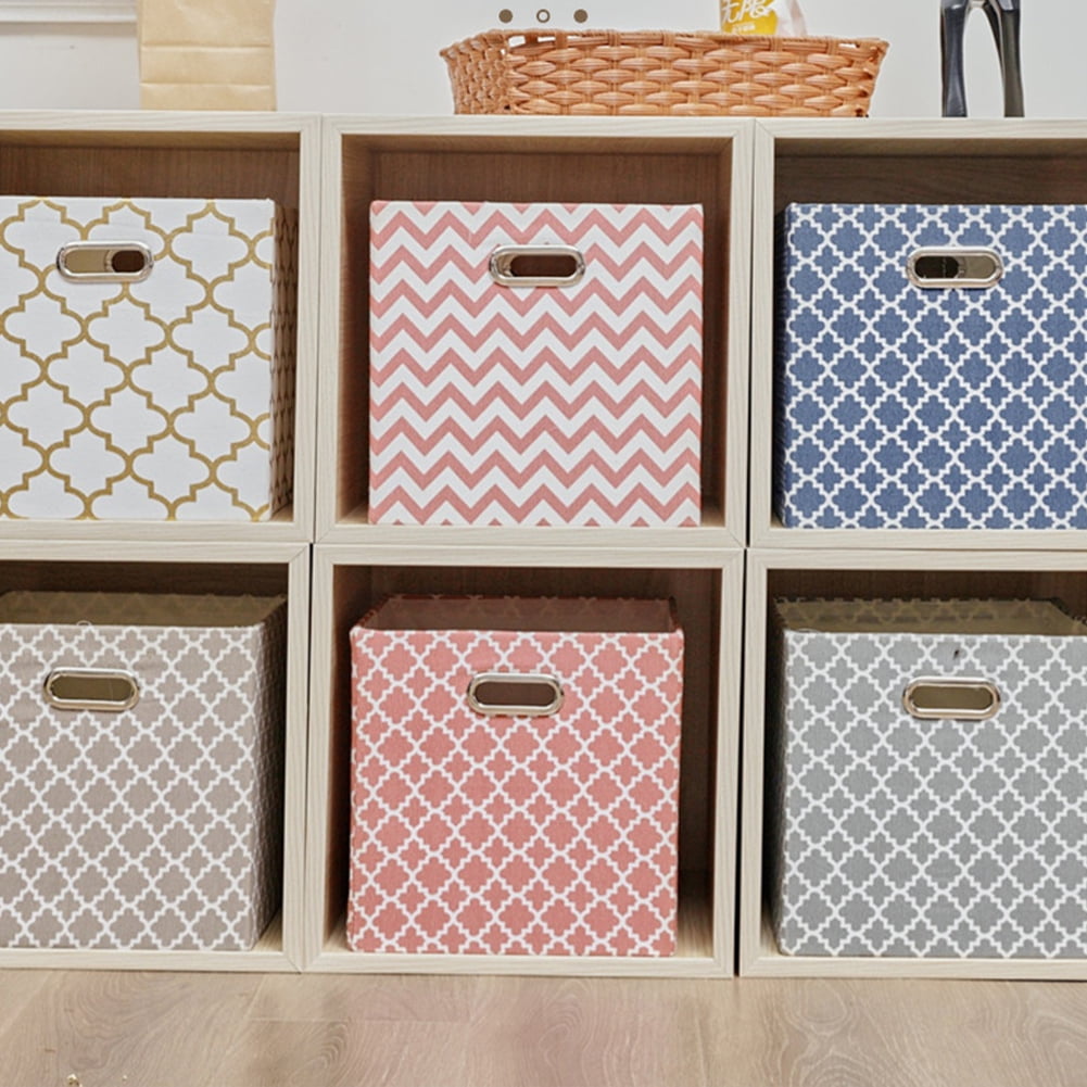 KYAIGUO 12x12x12inch Storage Bins Sailcloth Storage Baskets Can Be Folded for Storage, Does Not Take up Space, Convenient to Carry Canvas Material, Wear-Resistant and Scratch-Resistant, No Color Loss