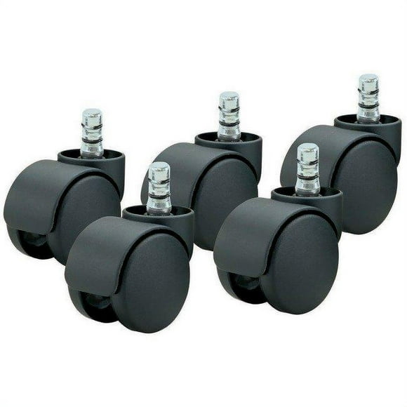 Master Caster MAS94628 Roulettes Souples de Luxe Silencieuses, Noir - 110 lbs