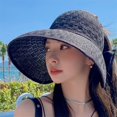 thumbnail image 2 of CoCopeaunts Straw Hat for Women Women Wide Brim Sun Visor Hat Summer Hat UV Protection Cute Beach Hat with Bow Knot, 2 of 5