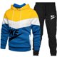 thumbnail image 3 of Conjuntos de otoño e invierno para hombre, sudadera con capucha y pantalones con cremallera, chándal informal, ropa deportiva de marca, novedad de 2024, 3 of 5